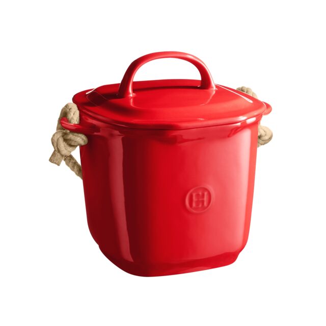 Countertop Compost Bin with Lid and Liner (Ceramic)