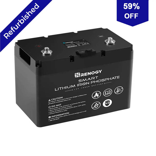 Renogy Smart Lithium Iron Phosphate 100Ah 12V Battery
