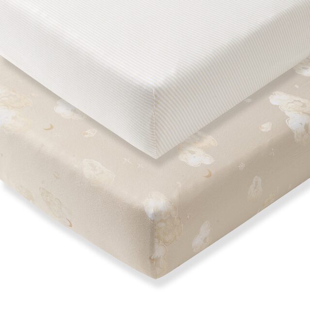 Burt's Bees Baby Organic Cotton Fitted Crib Sheet (2-Pack)